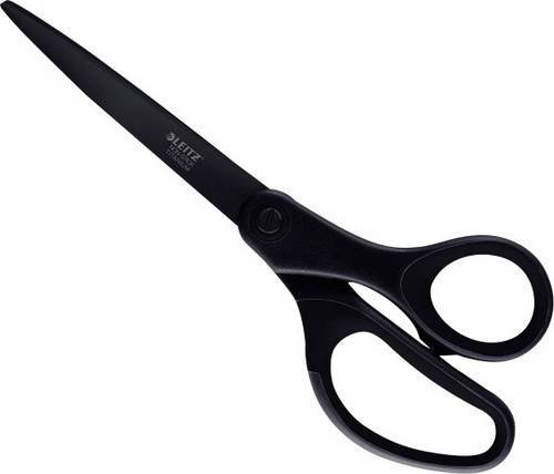 Leitz Universalschere Titanium 5420, ergonomisch mit Antihaftbeschichtung, für Links- und Rechtshänder, Schwarz, Länge: 20,5 cm - Bild 1