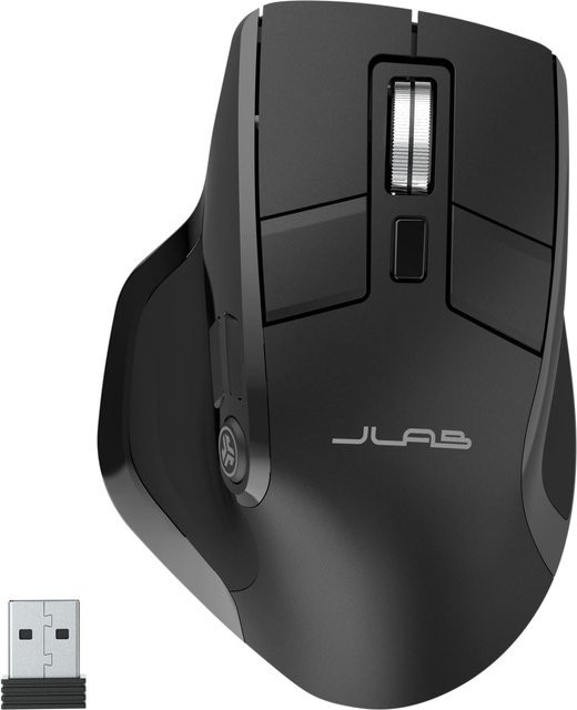 JLab Epic Wireless Maus mit Bluetooth und USB-C, Schwarz - Bild 1