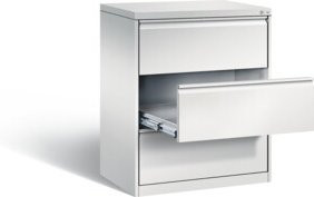 C+P Karteischrank Acurado in Lichtgrau mit Schloss, H x B x T: 104,5 x 78,7 x 59,0 cm - Bild 1