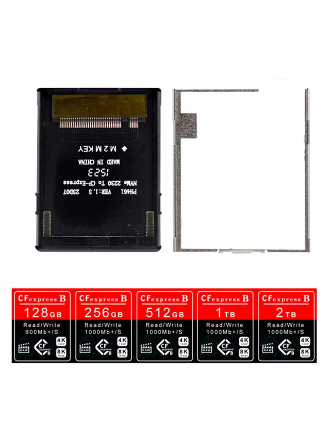 VODOOL CFexpress Typ B zu NVMe M.2 2230 SSD Adapter DIY-Kit, PCIe 4.0 Erweiterungsadapter für Kamera und Fotografie, Schwarz - Bild 5