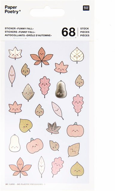 Rico Design Paper Poetry Sticker Blätter Kawaii 4 Blatt - Bild 1