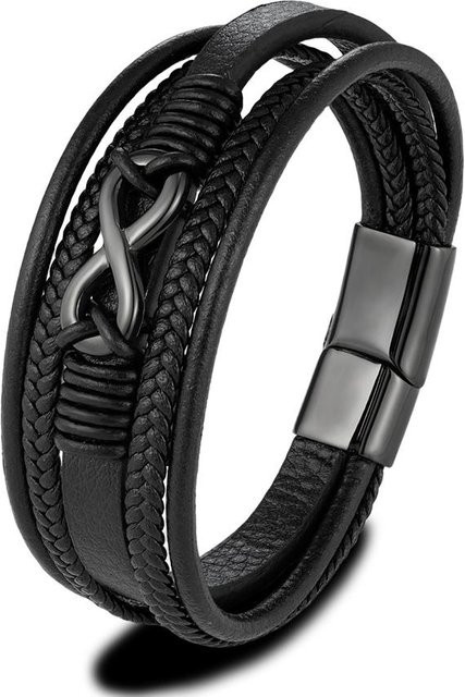 Armband, Edelstahl, schwarz, Herren, 21cm - Bild 1