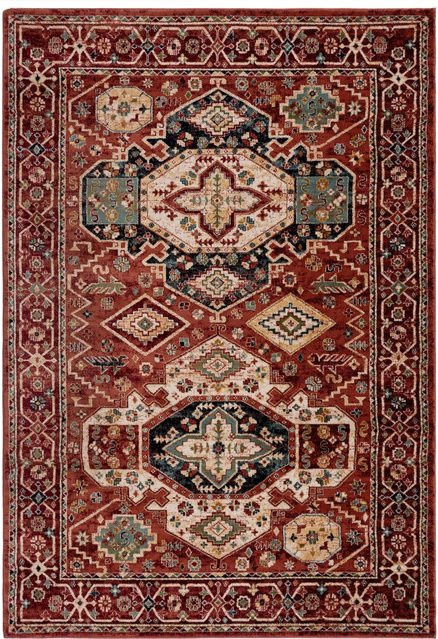 Flair Rugs Vintageteppich Gillingham in Rot mit geometrischem Design, B/T: 200 x 290 cm - Bild 1