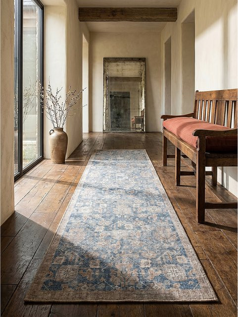 Läufer Orient Kadima Design von HURST in Blau, Vintage-Stil mit Blütenmuster, B/T: 60 x 230 cm - Bild 1