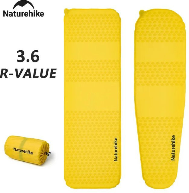 Naturehike Selbstaufblasende Camping-Luftmatratze mit R-Wert 3.6 in Gelb - Bild 1