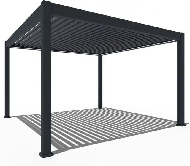 Weide Deluxe Plus Elektrische Aluminium Pergola mit LED in Anthrazit, B x T: 400 x 400 cm - Bild 1