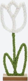 NKD Deko-Tulpe aus Holz und Kunststoff in Weiß und Mehrfarbig, H x B x T: 32 x 5 x 10 cm - Bild 1