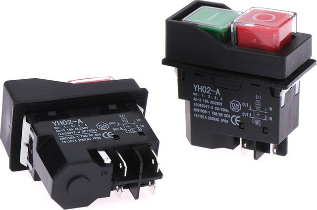 Elektromagnetischer Druckknopf Schalter KJD17/KJD17A KLD28/KLD28A wasserdicht IP55 für Maschinen Ausrüstung 4-polig oder 5-polig - Bild 1