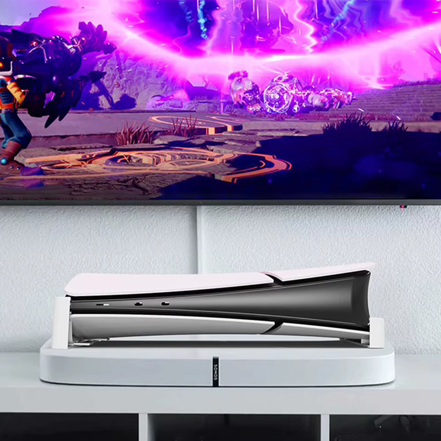 ALLOET Horizontaler Ständer für Playstation 5 Slim Disc und Digital Edition in Schwarz - Bild 3