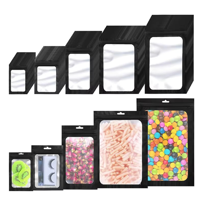 100 Stück transparente Zip-Lock-Taschen aus Mylar für Badesalz und Kosmetik, wiederverschließbare Folienbeutel - Bild 3