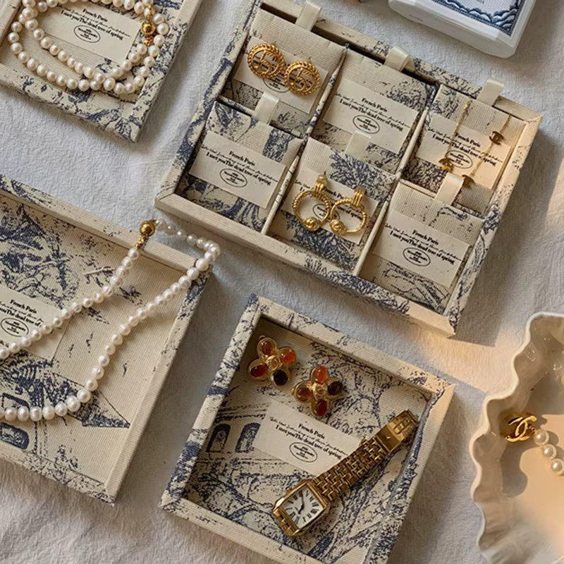 FLZX Retro Schmuckdisplay mit geometrischem Design für Ringe, Ohrringe, Halsketten und Armbänder als Organizer und Requisite - Bild 2