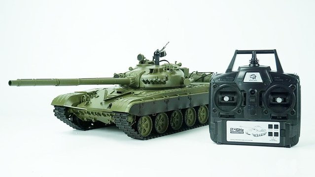 TPFLiving RC-Panzer Russischer T72 V6.0, ferngesteuert, mit Schussfunktion, Sound und Rauch, Maßstab 1:16 - Bild 1