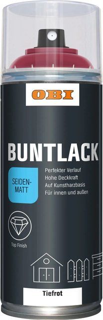 OBI Buntlack Spray LH Tiefrot seidenmatt 400 ml - Bild 1