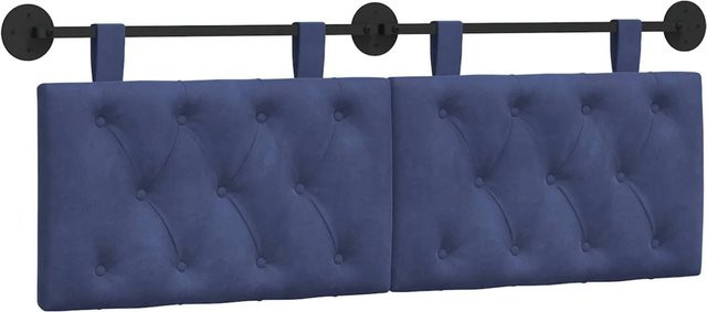 vidaXL Wandmontiertes Polsterpaneel aus Samt in Polizeiblau, B/H/T: 150 x 55 x 7 cm - Bild 1