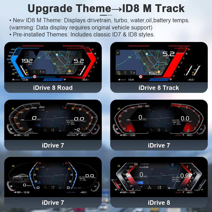 AUTOTOP 11 Zoll Digitales Instrumentenpanel mit Linux und Wireless Carplay für BMW Z4 E89 2009-2016, Schwarz - Bild 4