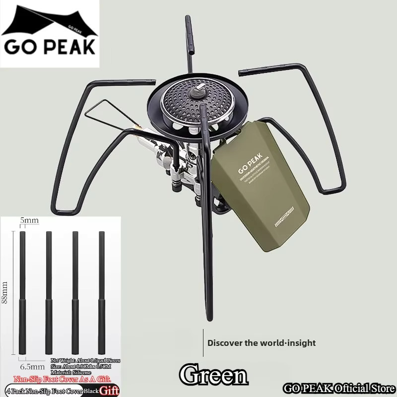 GOPEAK Tragbarer Gas-Spinnenofen für Camping und Outdoor in Grün Khaki - Bild 3