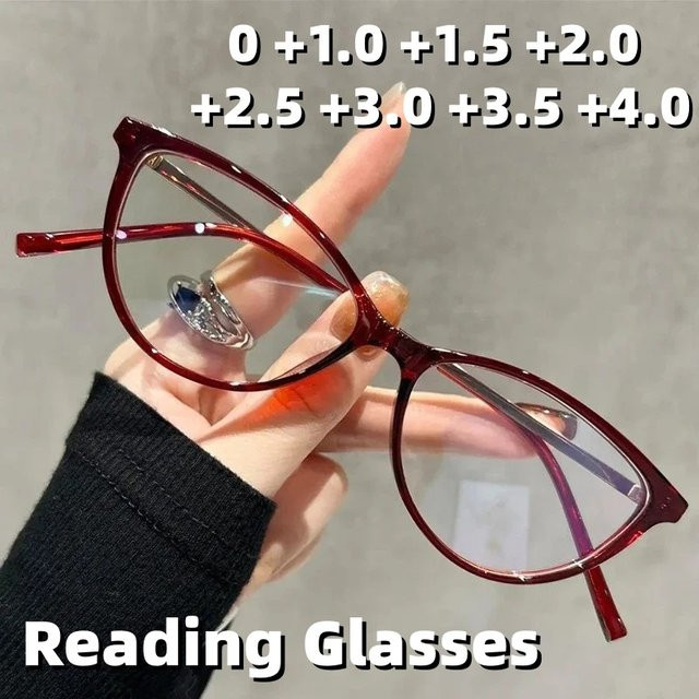 ERIKOLE Lesebrille Cat-Eye, Damen, Vollrand, Kunststoff, Rot - Bild 1