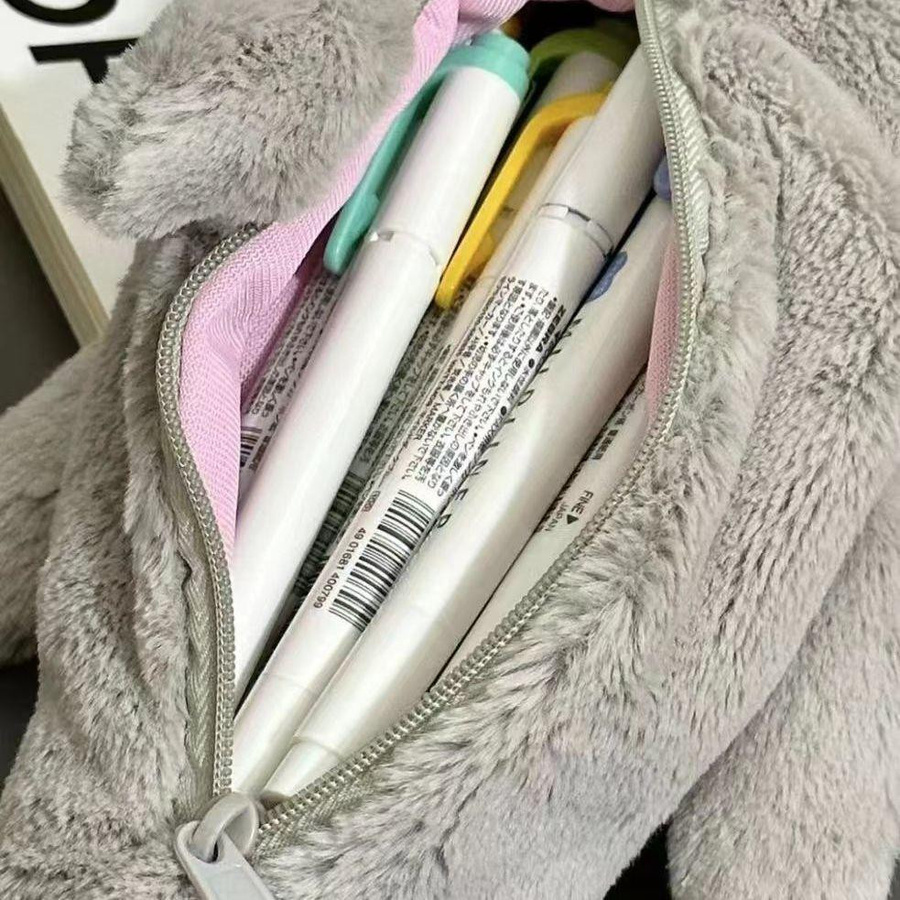 Yiran Plüsch Hai Mäppchen als niedliches Stifteetui für Schüler und Studenten - Bild 2