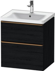 Duravit Waschtischunterschrank D-Neo in Eiche und Weiss, B/T/H: 58,4 x 45,2 x 62,5 cm - Bild 1