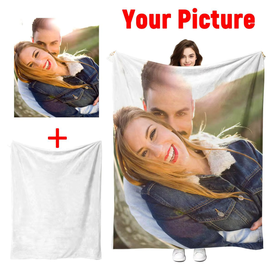Personalisierte Halloween Flanell-Fotodecke mit eigenem Foto, multicolor, weich und warm für Sofa, Bett oder Outdoor-Reisen - Bild 2