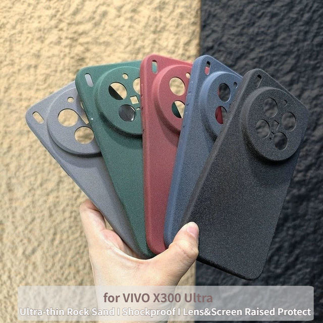 Schlanke Rock-Sand-TPU-Handyhülle für VIVO X300 Ultra X300s Pro X200 Pro mini V70FE V70 V60 Lite in Blau, stoßfester Schutz - Bild 1