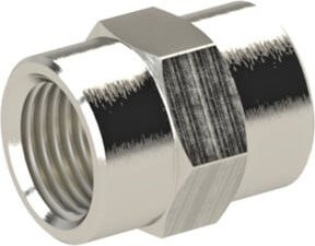 Riegler Muffe value line M5 SW 8 aus vernickeltem Messing in Silber - Bild 1