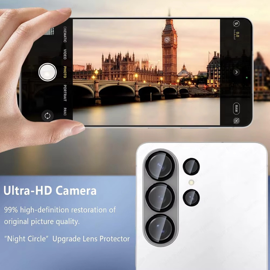Objektivring aus Metall für Samsung Galaxy S26 Ultra mit 3D-Kameraglas Rückseitige Kameralinsenabdeckung Zubehör - Bild 3