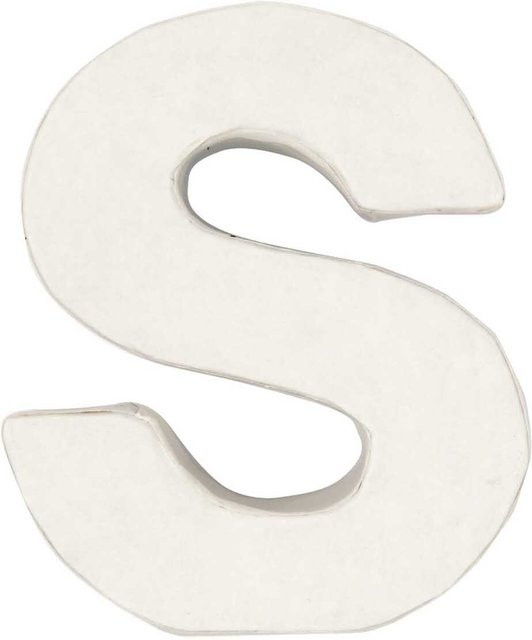 Rico Design 3D Papp-Buchstabe weiß stehend S, Höhe: 7,0 cm, Breite: 2,5 cm, Tiefe: 7,0 cm - Bild 1
