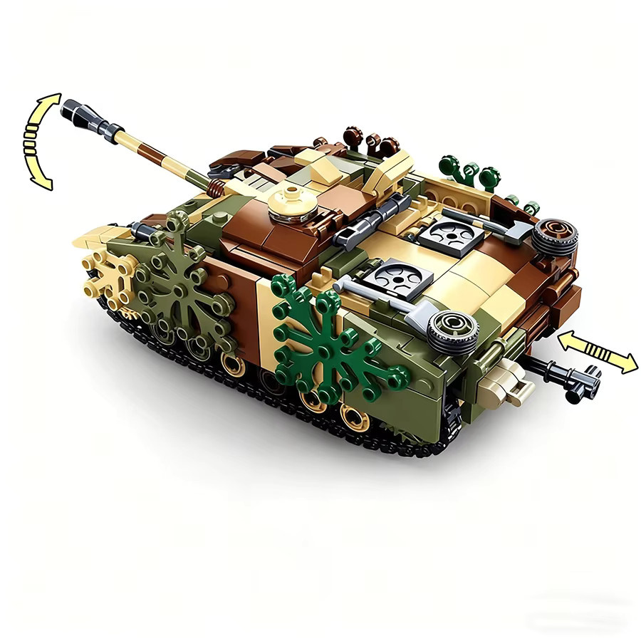Monkey Man WW2 0858 Gepanzerter Kampfpanzer Modellbausteine Set aus 524 Teilen in Mehrfarbig - Bild 3