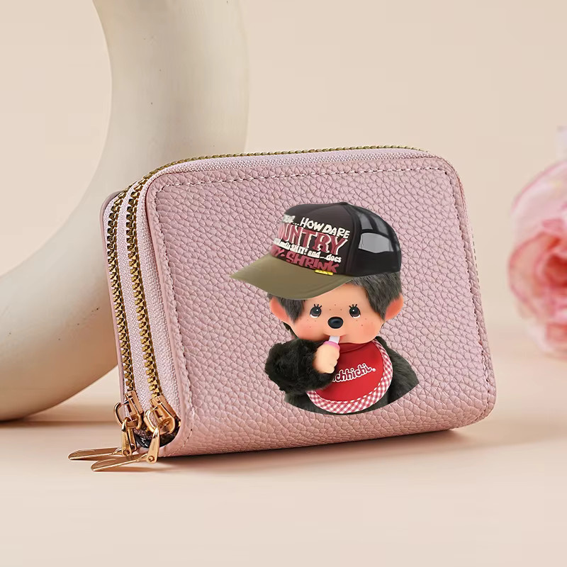 Monchhichi Kartenhalter, kurze Geldbörse, Cartoon-Kiki-Druck - Bild 1