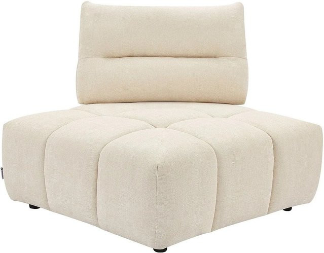 Vente-unique Sessel Apoliu mit gerader Rückenlehne in Beige aus Strukturstoff, Höhe: 113 cm - Bild 1