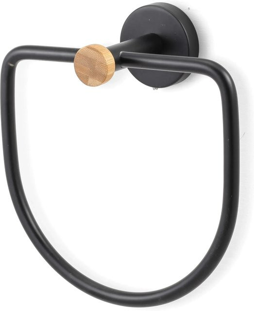 MSV Handtuchring Iana Schwarz B: 16 cm, T: 16,5 cm, H: 18,2 cm - Bild 1
