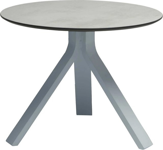 Stern FREDDIE Beistelltisch rund aus Aluminium in Graphit mit Silverstar 2.0 Tischplatte in Zement hell, Durchmesser: 55 cm, Höhe: 43 cm - Bild 1