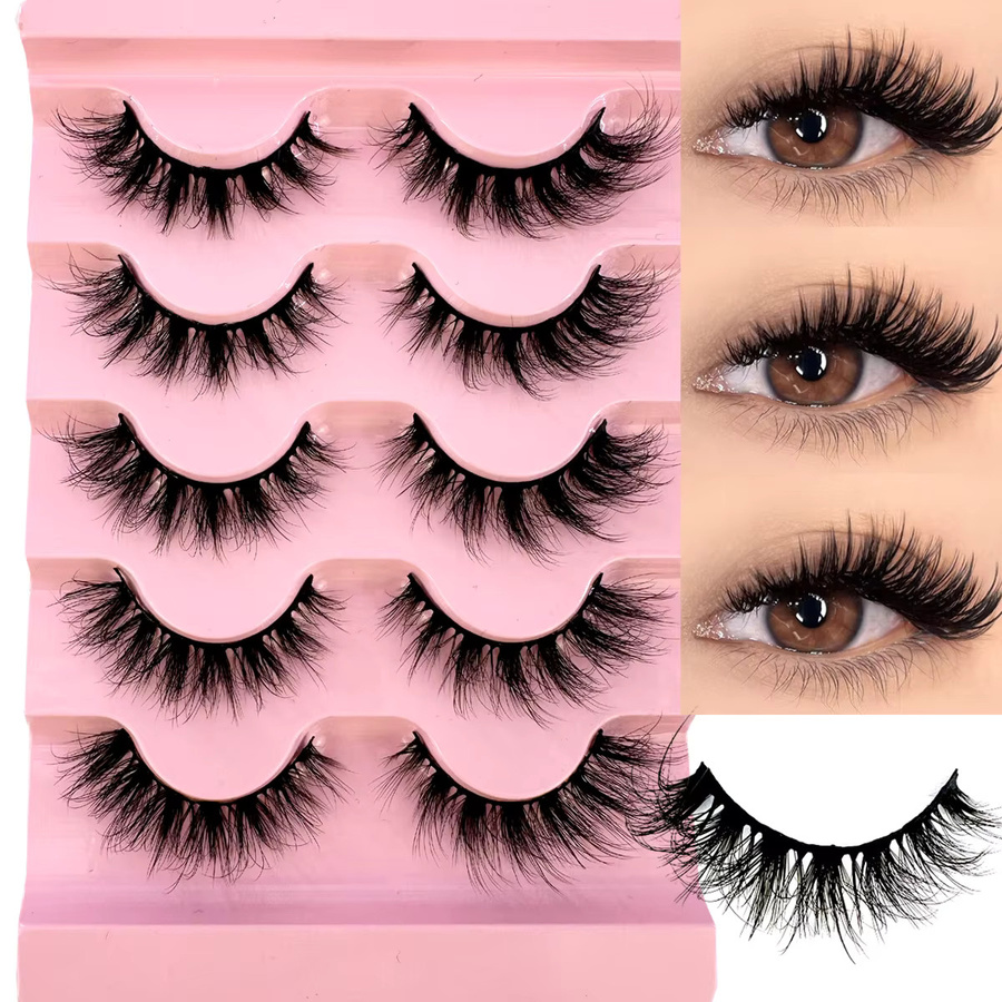LYBCG Manga-Wimpern, 5 Paar, voluminös, Unisex - Bild 2
