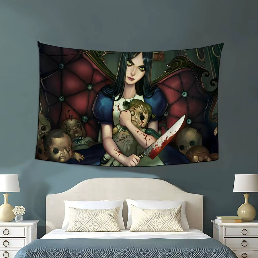 Kayou Wandteppich Game Alice Madness Returns mit abstraktem Muster in Multicolour, Rechteckig, Breite: 70 cm, Höhe: 50 cm - Bild 6