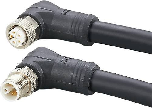 ifm electronic Verbindungsleitung E12671 mit gewinkeltem Stecker und gewinkeltem Buchsenanschluss, 5 Polzahl, schwarz, Länge: 20,0 m - Bild 1