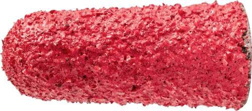 PFERD TOOLS POLICAP Schleifkappe PC Rundkegelform Keramikkorn Ø 5x15 mm CO-COOL80 für Edelstahl, Farbe: Rot, 50 Stück - Bild 1
