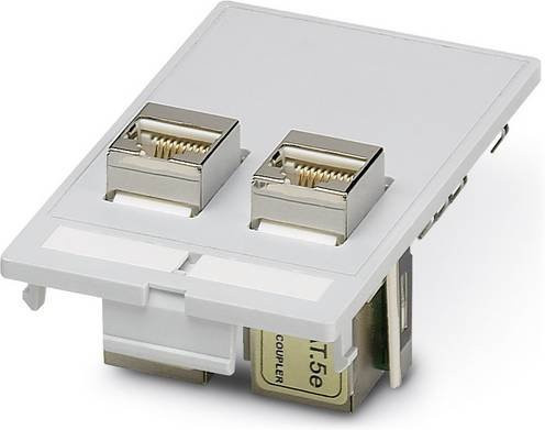 Phoenix Contact Datenfrontplatte VS-SI-FP-2RJ45-5-MOD-BU/BU in Blau/Weiß - Bild 1