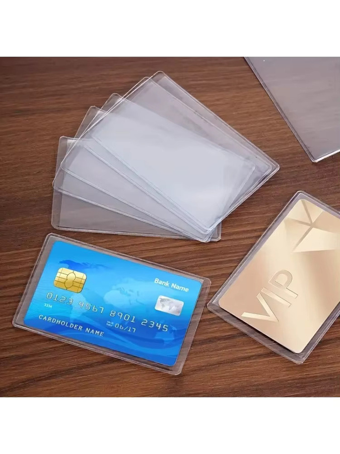 5 Sets transparente und mattierte PVC-Kartenhüllen, wasserdichte und antimagnetische Schutzhüllen für alle Arten von Karten - Bild 6