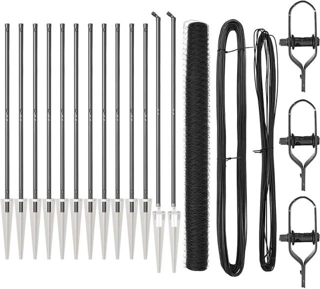 vidaXL Maschenzaun aus Stahl in Grau, B/H: 25 x 150 cm - Bild 1