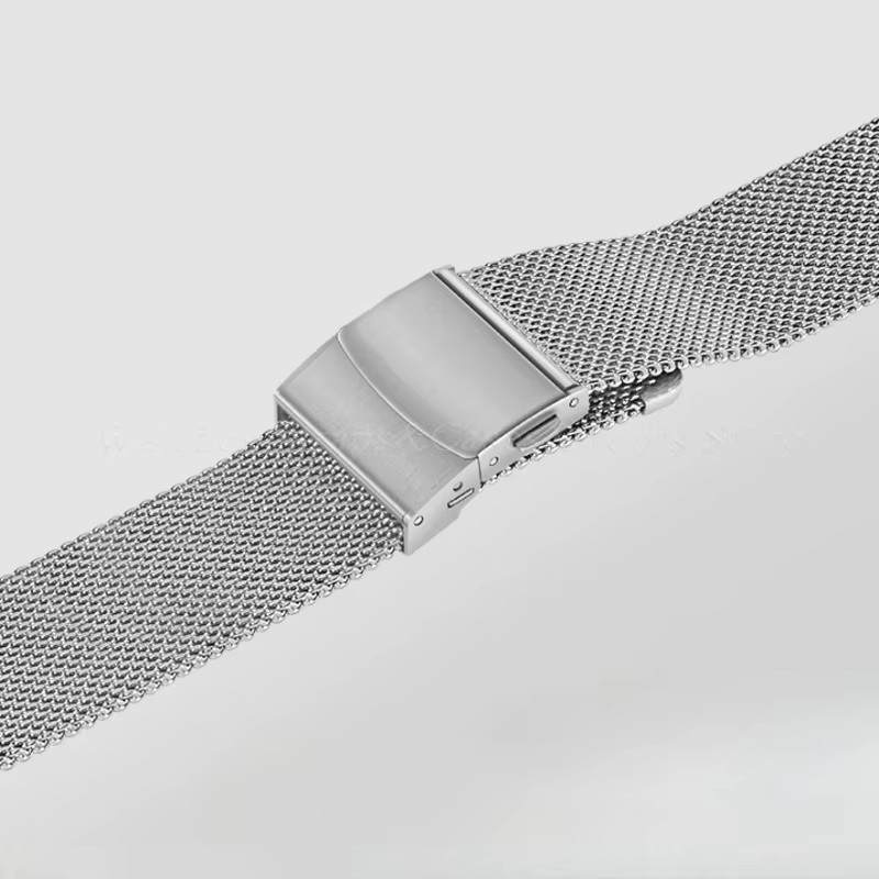 qinband Uhrenarmband Milanaise, Edelstahl, Silber, Unisex - Bild 2