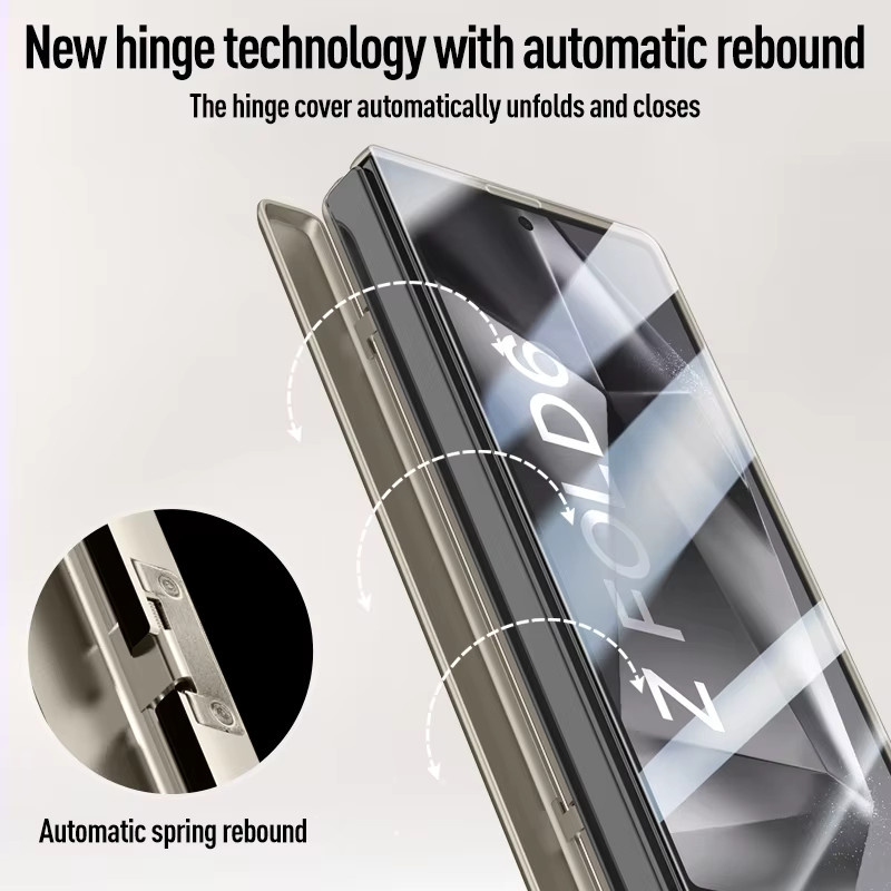 DO AS YOU WISH Schutzhülle für Samsung Galaxy Z Fold 6 mit magnetischer Scharnierabdeckung, gehärtetem Glas und integriertem Ständer - Bild 5