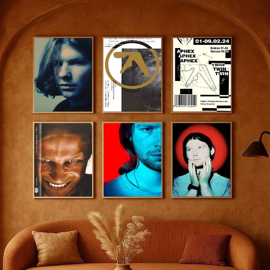 Aphex Twin Poster Hochauflösender Selbstklebender Kunstaufkleber Wasserdicht für Deine Heimdekoration - Bild 3