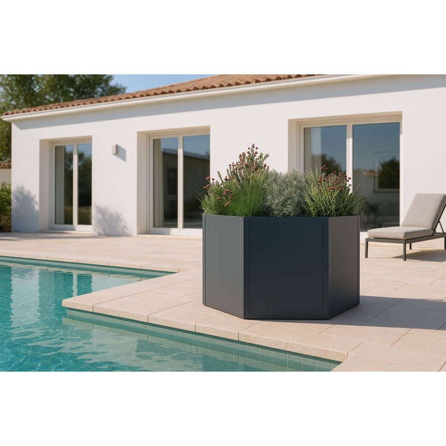 Westmann Metall Hochbeet Varia 6-eckig Anthrazit B/T/H: 100 x 100 x 52 cm - Bild 4
