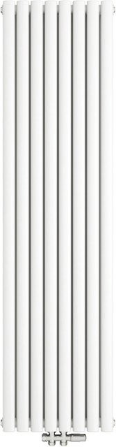 Duschparadies Ovaler Röhrenheizkörper Weiß Doppellagig Vertikal Mittelanschluss H: 180 cm, B: 47,2 cm - Bild 1