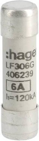 Hager LF306G Feinsicherung in Silber, 10 Stück, Durchmesser: 10 mm, Länge: 38 mm - Bild 1