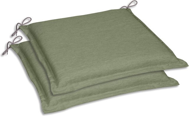 GO-DE TEXTIL Gartenauflagen 2er Set in Hellgrün mit Schaumstofffüllung, Höhe: 5 cm - Bild 1