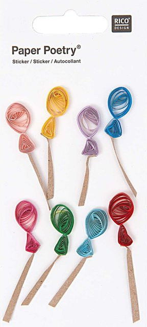 Rico Design Paper Poetry Quilling Sticker mit Luftballons - Bild 1
