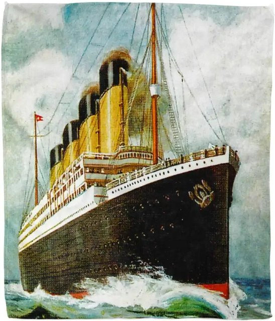 Titanic Sinken Kuscheldecke aus Plüsch, flauschig und warm, Mehrfarbig, B/H: 75 x 90 cm - Bild 1