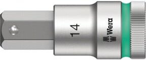Wera Zyklop Bitnuss 8740 C HF Steckschlüsseleinsatz mit 1/2 Zoll Antrieb, Farbe Schwarz-Silber, Breite: 14 mm, Länge: 60 mm - Bild 1